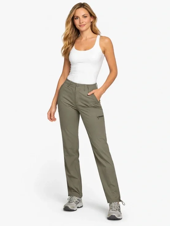 Athleta Women’s Size 8 Olive Green Hiking Pants Nylon Stretch Outdoor - Picture 3 of 10